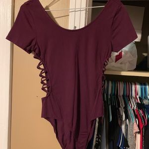 Maroon bodysuit